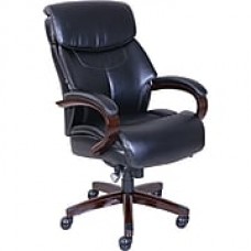 La-Z-Boy Bradley Leather Executive Office Chair, Fixed Arms, Black (46089-US)