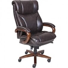 La-Z-Boy Trafford Big and Tall ComfortCore Traditions AIR Technology Executive Office Chair - Vino (Brown)