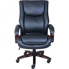 La-Z-Boy Winston Leather Executive Office Chair, Fixed Arms, Black (47011)