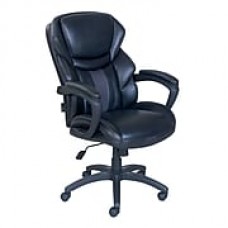 Dormeo Espo Octaspring Bonded Leather Managers Office Chair, Fixed Arms, Black