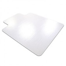 Floortex Anti-Slip 60''x48'' Polycarbonate Chair Mat for Hard Floor, Rectangular w/Lip (1215020LRA)