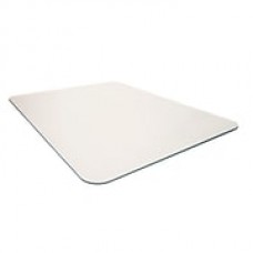 Floortex Glaciermat 53''x40'' Glass Chair Mat for Carpet & Hard Floor, Rectangular (FC124053EG)