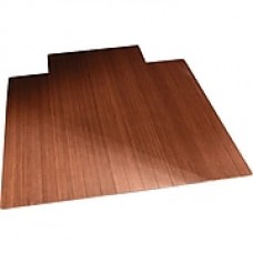 Anji Mountain Roll-Up 48''x35.63'' Bamboo Chair Mat for Carpet, Rectangular w/Lip, Dark Cherry (AMB24004)
