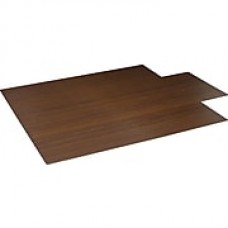 Anji Mountain Roll-Up 51.9''x43.38'' Bamboo Chair Mat for Carpet, Rectangular w/Lip, Dark Cherry (AMB24006)