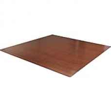 Anji Mountain Roll-Up 48''x52'' Bamboo Chair Mat for Carpet, Rectangular, Dark Cherry (AMB24013)