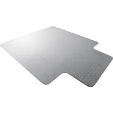 Floortex Ultimat 53''x 48'' Polycarbonate Clear Chair Mat for Carpet, Rectangular with Lip (1113423LR)