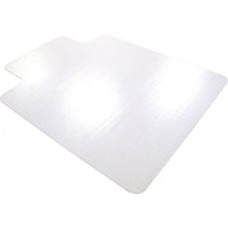 Floortex Cleartex 60''x48'' Polycarbonate Chair Mat for Carpet, Rectangular w/Lip (1115227LR)