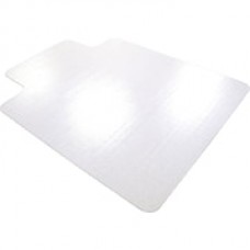 Floortex Cleartex 53''x48'' Polycarbonate Chair Mat for Carpet, Rectangular w/Lip (1113427LR)