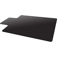 Deflecto Blackmat 48''x36'' Resin Chair Mat for Hard Floor, Rectangular w/Lip, Black (CM21112BLKCOM)