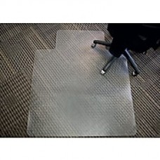 Mammoth Office Products PVC Chair Mat for Low Pile Carpet Rectangular with Lip, 45"W x 53"L (V4553LLP)