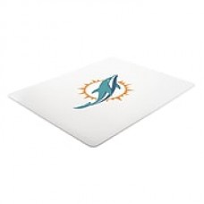 Deflecto Miami Dolphins EconoMat® 45" x 53" Rectangle Low Pile Chair Mat (NFL11242MIACOM)