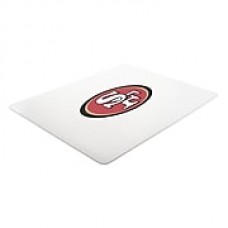 Deflecto San Francisco 49ers EconoMat® 45" x 53" Rectangle Low Pile Chair Mat (NFL11242SFCOM)