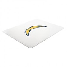 Deflecto Los Angeles Chargers SuperMat 46" x 60" Rectangle Medium Pile Chair Mat (NFL14442FLACCOM)