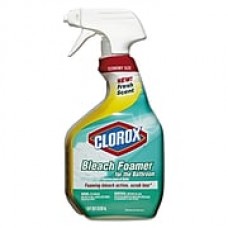 Clorox Bleach Foamer Bathroom Spray, Fresh Scent, 30 Oz Spray Bottle, 9/carton