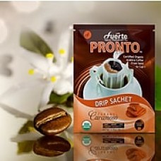 FUERTE® Pronto® Caramoso™ Drip Bag Organic Arabica Coffee, Natural Caramel Flavor, Pack of 18 (PCC-01)