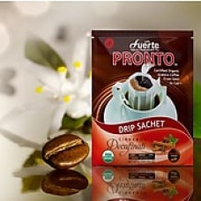 FUERTE® Pronto® Decaffeinati™ Drip Bag Organic Arabica Coffee, Natural Cinnamon Flavor Decaf, Pack of 18 (PDC-11)