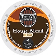 Tully's Coffee® House Blend Decaf Coffee K-Cups®, 96/Carton (192519)