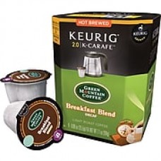 Keurig® K-Carafe™ 2.0 Pack Green Mountain Coffee®  Breakfast Blend Decaffeinated Coffee, 8 Count