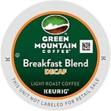 Green Mountain® Breakfast Blend Decaf Coffee, Keurig® K-Cup® Pods, Light Roast, Decaffeinated, 96/Carton (GMT7522CT)