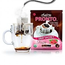 FUERTE® Pronto® Fruitti™ Drip Bag Organic Arabica Coffee, Natural Chocolate Berries, Pack of 36 (PFB-96B)