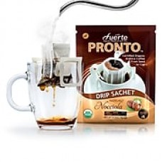 FUERTE®Pronto® Nocciola™Drip Bag Organic Arabica Coffee, Natural Hazelnut Flavor, Pack of 36 (PNH-101B)