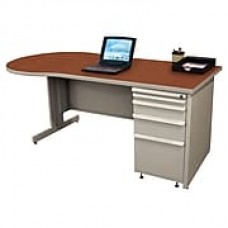 Marvel® Zapf® Featherstone 72" x 30" Laminate Teachers Conference Desk; Collectors Cherry