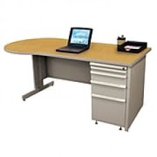 Marvel® Zapf® Featherstone 72" x 30" Laminate Teachers Conference Desk; Solar Oak