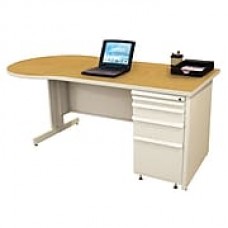 Marvel® Zapf® 72" x 30" Laminate Teachers Conference Desk; Solar Oak