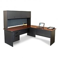 Marvel® Pronto® 72" x 78" Laminate Desk W/Return, Slate