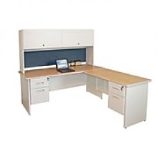 Marvel® Pronto® 72" x 78" Laminate Desk W/Return & Pedestal; Slate