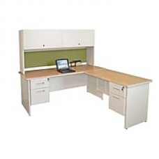 Marvel® Pronto® 72" x 78" Laminate Desk W/Return & Pedestal; Peridot