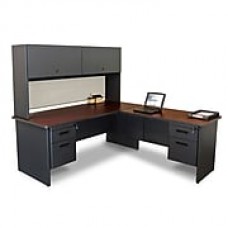 Marvel® Pronto® 72" x 78" Laminate Desk W/Return & Pedestal; Chalk