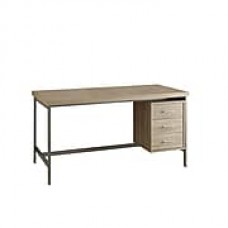 Monarch® Reclaimed Hollow-Core Wood/Silver Metal Office Desk, Natural