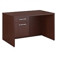 Bush Business Furniture Emerge 48W x 30D Desk with 3/4 Pedestal, Harvest Cherry (300S092CS)