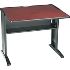 Safco 1930 Reversible Top Computer Desk, Mahogany/Medium Oak