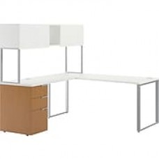 HON VOI® Bundle Solutions Contemporary L-Station Desk, Harvest/Silver Mesh, 72" x 72"