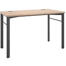 HON Manage Table Desk, 48"W x 23-1/2"D, Wheat Laminate, Ash Finish  NEXTExpress