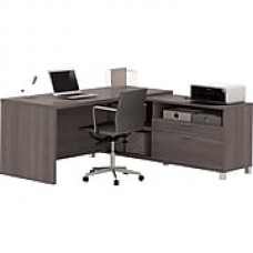 Bestar® Pro-Linea L-Desk in Bark Grey