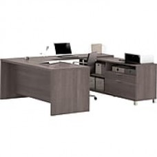 Pro-Linea U-Desk in Bark Grey