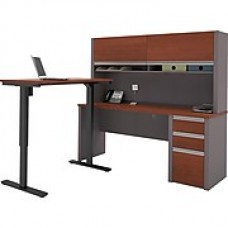 bestar Connexion Standard Sit & Stand Desk, Brown (93886-39)