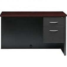 Desk Return Right Charcoal and Mahogany