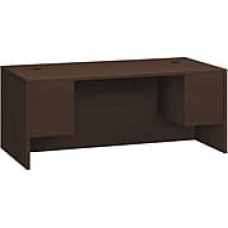 HON 10500 Series Double Pedestal Desk, 4 File Drawers, 72"W, Mocha Finish  NEXTExpress