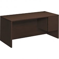 HON 10500 Series Right Pedestal Desk, 1 Box/1 File Drawer, 66"W, Mocha Finish  NEXTExpress