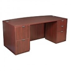 Legacy 71" Full Double Pedestal Desk, Mahogany Laminate (LDPF7135MH)