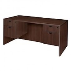 Legacy 66" Double Pedestal Desk, Java Laminate (LDP6630JV)