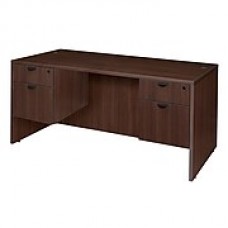 Legacy 60" Double Pedestal Desk, Java Laminate (LDP6030JV)