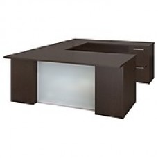 Bush Business Furniture Emerge 72W x 36D U Shaped Desk with 2 and 3 Drawer Pedestals, Mocha Cherry (300S113MR)