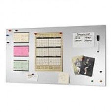 MMF Industries™ STEELMASTER® Soho Collection™ 14"(H) x 30"(W) Magnetic Board, Steel/Silver