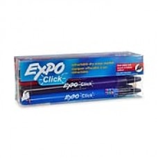 Expo® Click Dry Erase Markers, Fine Tip, Assorted Colors, 12/pk (1751670)