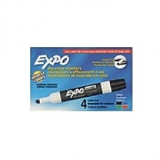 Expo Low-Odor Dry Erase Marker Sets, Chisel, 3/Pack (29251-PK3)